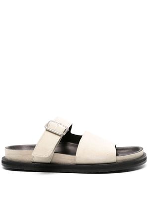 Studio Nicholson buckle-fastening suede sandals - White