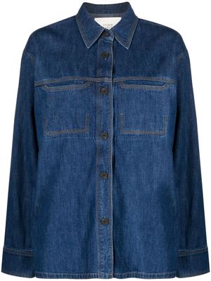 Studio Nicholson button-fastening denim shirt - Blue