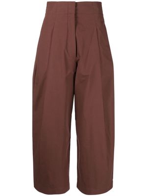 Studio Nicholson cropped wide-leg trousers - Brown