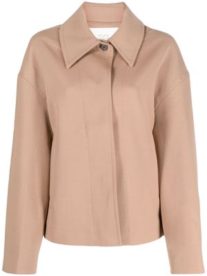 Studio Nicholson drop-shoulder long-sleeve jacket - Brown