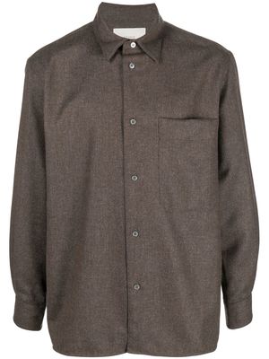 Studio Nicholson Gray wool-blend shirt - Brown