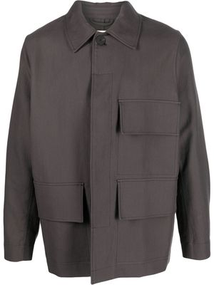 Studio Nicholson Gus flap-pocket shirt jacket - Grey