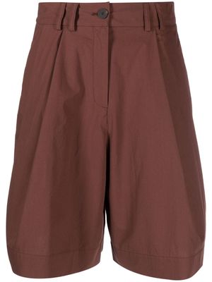 Studio Nicholson high-waist wide-leg shorts - Brown