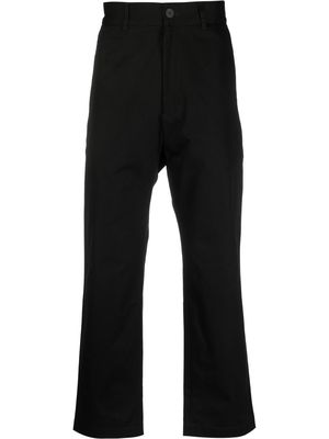 Studio Nicholson high-waisted cotton trousers - Black