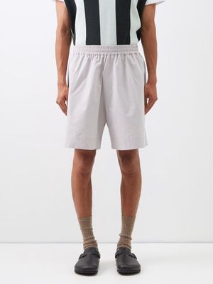 Studio Nicholson - Kite Elasticated-waist Cotton Shorts - Mens - Grey