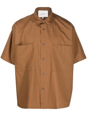 Studio Nicholson oversized cotton shirt - Brown