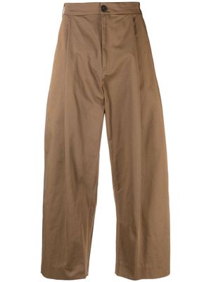 Studio Nicholson pleated wide-leg trousers - Brown
