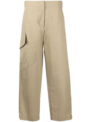 Studio Nicholson side-patch pocket cropped trousers - Neutrals