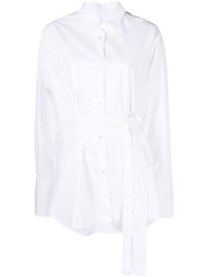 Studio Nicholson tied-waist cotton shirt - White