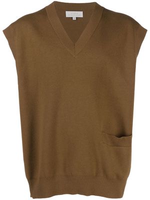 Studio Nicholson V-neck knitted vest - Brown