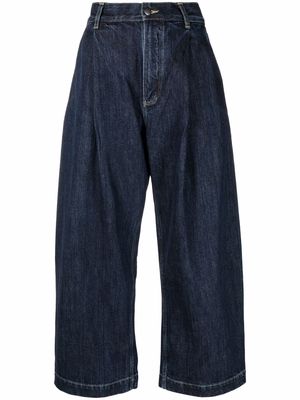 Studio Nicholson wide-leg cropped jeans - Blue
