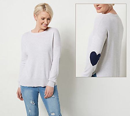 Studio Park x Amy Stran Girlfriend Sweater with Heart Elbows