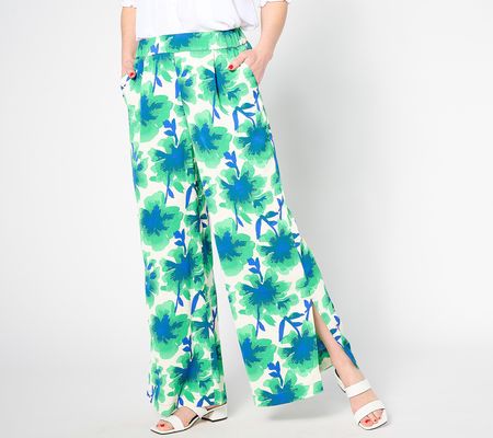Studio Park x Leah Williams Tall Bold Floral Soft Woven Pant