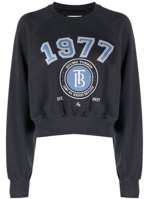STUDIO TOMBOY 1977-print cotton sweatshirt - Blue