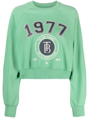 STUDIO TOMBOY 1977-print cotton sweatshirt - Green