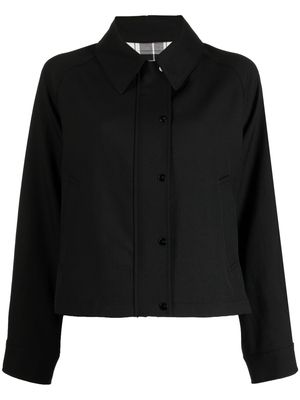 STUDIO TOMBOY A-line oversized-collar jacket - Black