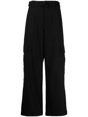 STUDIO TOMBOY belted cargo high-waisted trousers - Black
