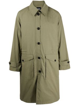 STUDIO TOMBOY buttoned gabardine raincoat - Green