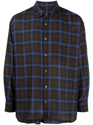 STUDIO TOMBOY check-pattern long-sleeve shirt - Brown