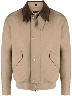 STUDIO TOMBOY contrast-collar bomber jacket - Brown