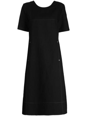 STUDIO TOMBOY contrast-stitch short-sleeve dress - Black