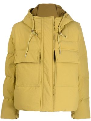 STUDIO TOMBOY drawstring-hood quilted padded jacket - Green