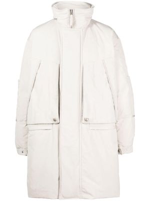 STUDIO TOMBOY hooded funnel-neck padded coat - Neutrals