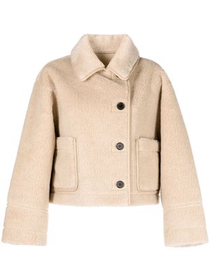 STUDIO TOMBOY reversible cropped shearling jacket - Brown