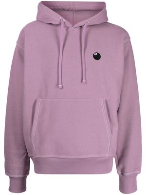 Stüssy 8-Ball embroidered-logo hoodie - Purple