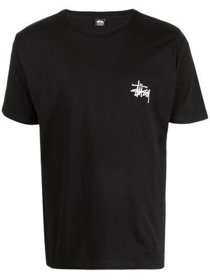 Stüssy crew neck logo T-shirt - Black