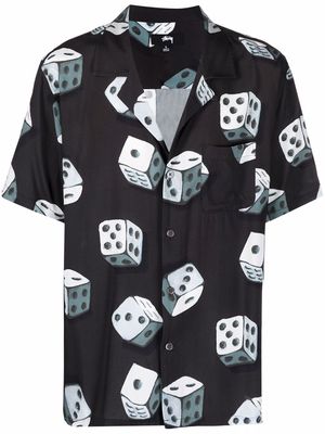 Stüssy dice-print short-sleeve shirt - Black