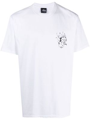 Stüssy dice-print short-sleeved T-shirt - White