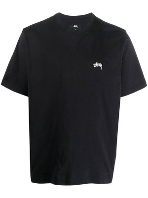 Stüssy embroidered logo T-shirt - Black