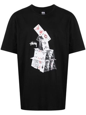 Stüssy graphic-print short-sleeved T-shirt - Black