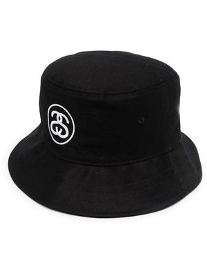 Stüssy logo bucket hat - Black