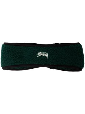 Stüssy solid polar fleece headband - Green