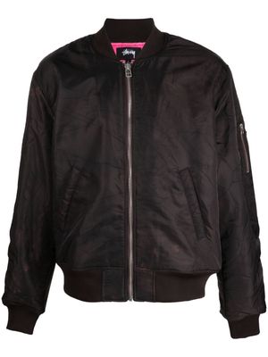 Stüssy zip-fastening bomber jacket - Brown