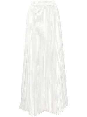 STYLAND elasticated-waist pleated maxi skirt - White