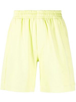 STYLAND elasticated-waistband organic-cotton shorts - Green