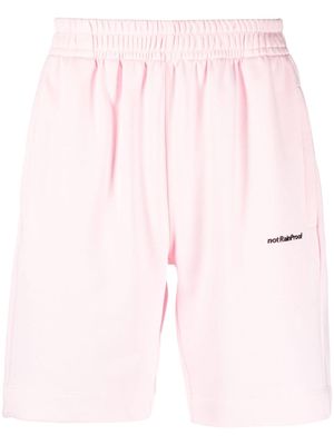 STYLAND elasticated-waistband organic cotton track shorts - Pink
