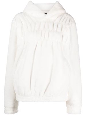 STYLAND faux-fur hoodie - White