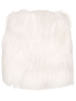 STYLAND faux-fur short skirt - White
