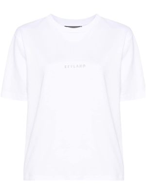 STYLAND glitter-detail cotton T-shirt - White