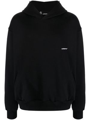 STYLAND graphic-print cotton hoodie - Black