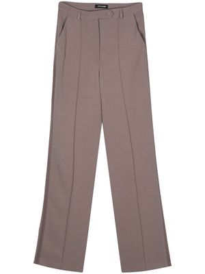 STYLAND grosgrain-trim straight trousers - Grey