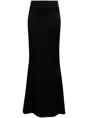 STYLAND high-waist satin midi skirt - Black