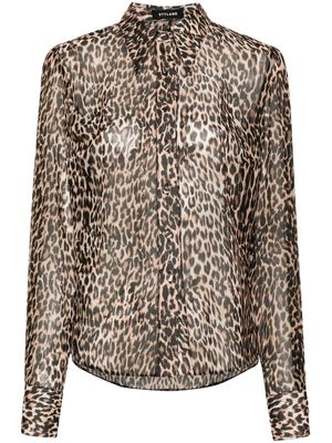 STYLAND leopard-print silk shirt - Brown