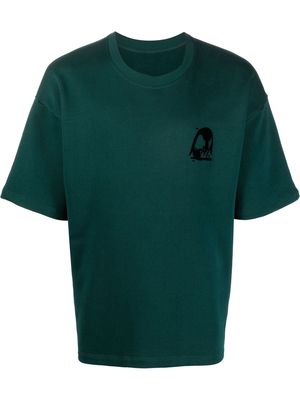 Styland logo-print organic cotton T-shirt - Green
