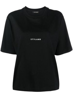Styland logo-print short-sleeved T-shirt - Black