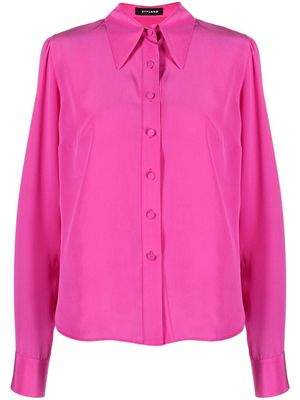 STYLAND long-sleeve silk shirt - Pink
